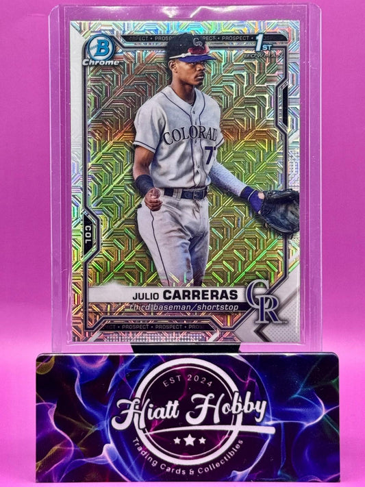 2021 Bowman Chrome  - Julio Carreras #BCP-161 - Mojo Refractor (RC)