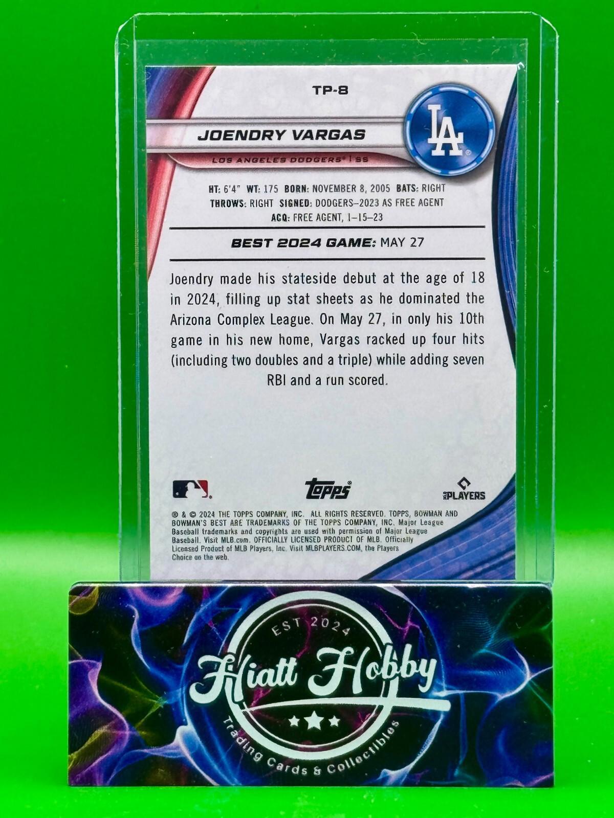 2024 Bowman's Best - Joendry Vargas #TP-8 - Wave Refractor