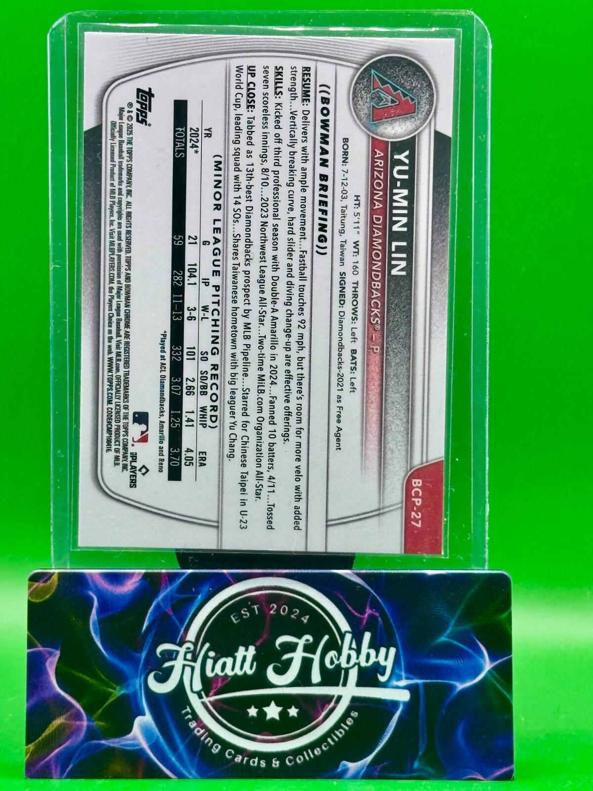 2025 Bowman Chrome - Yu-Min Lin #BCP-27 - X-Fractor