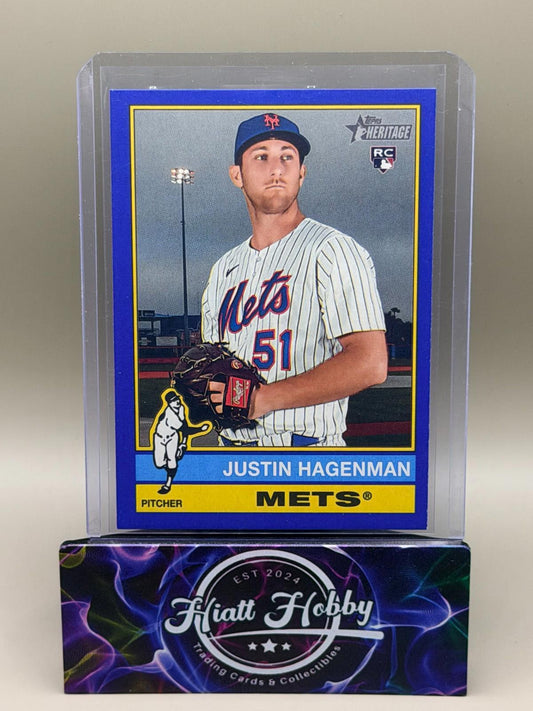 2025 Topps Heritage High Number - Justin Hagenman #596 - Dark Blue Boarder (RC)