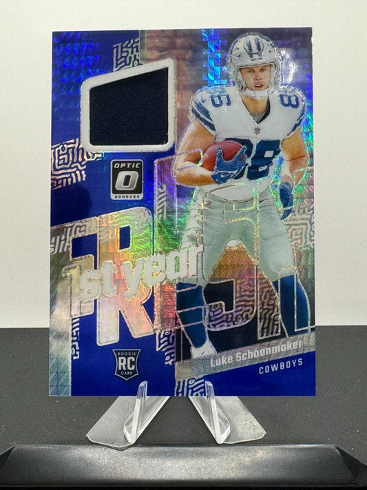 2023 Donruss Optic- 1st Year Fresh Blue Hyper Prizm - Luke Schoonmaker (MEM, RC)