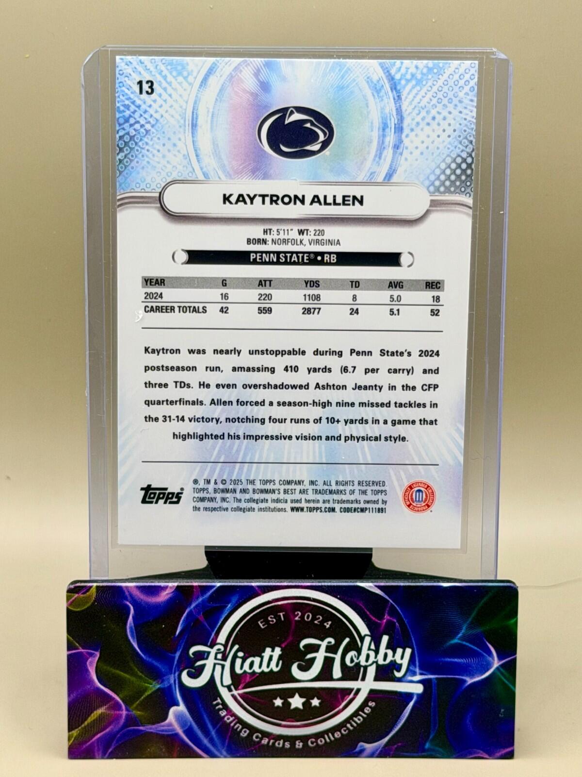 2025 Bowman's Best University Base and Refractors - Complete your Set!