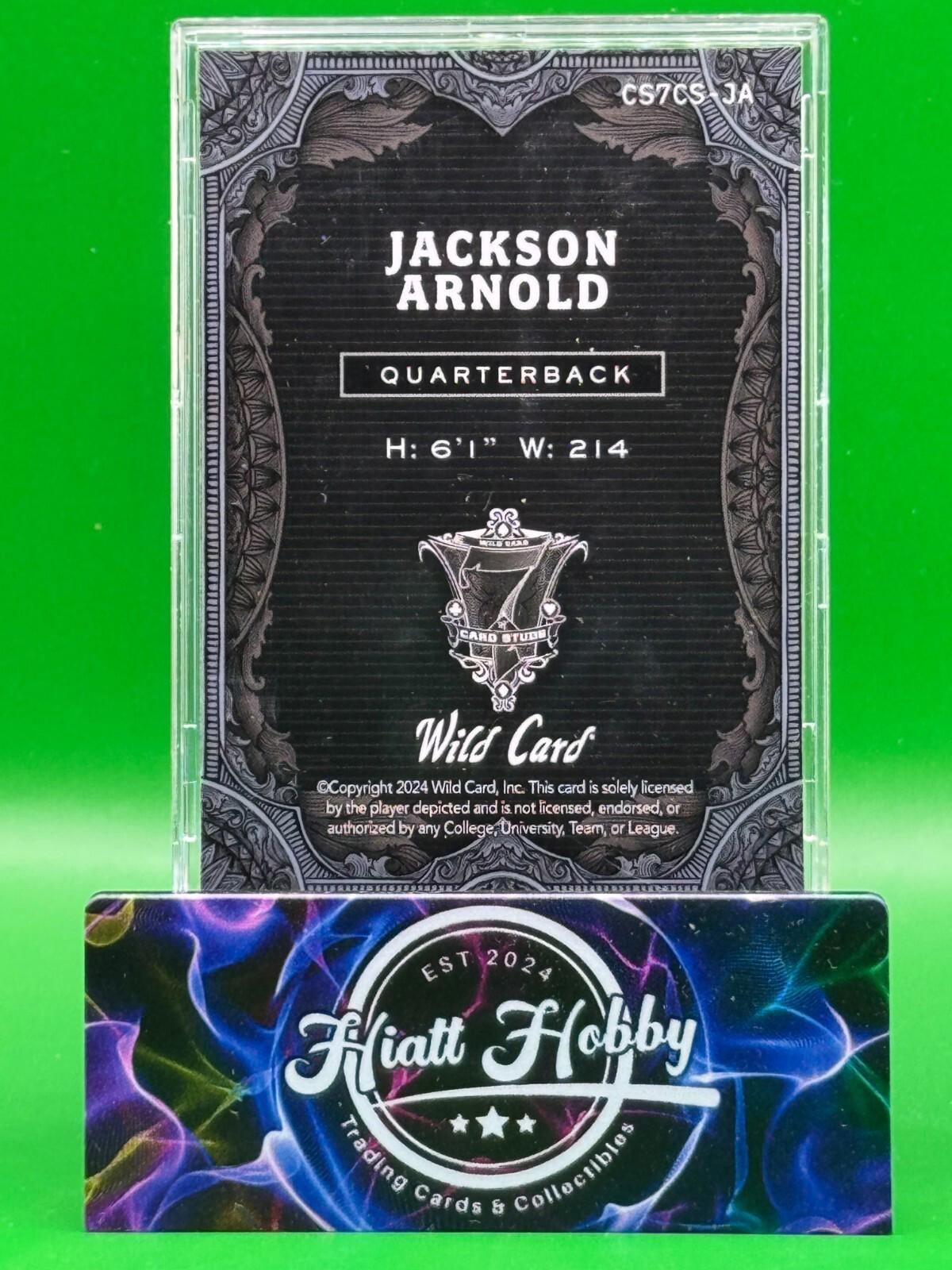 2024 Wild Card 7-Card Stud - Jackson Arnold #CS7CS-JA - Blue /5