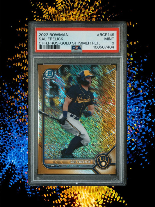 2022 Bowman Chrome - Sal Frelick #BCP-149 - Gold Shimmer /50 - PSA 9