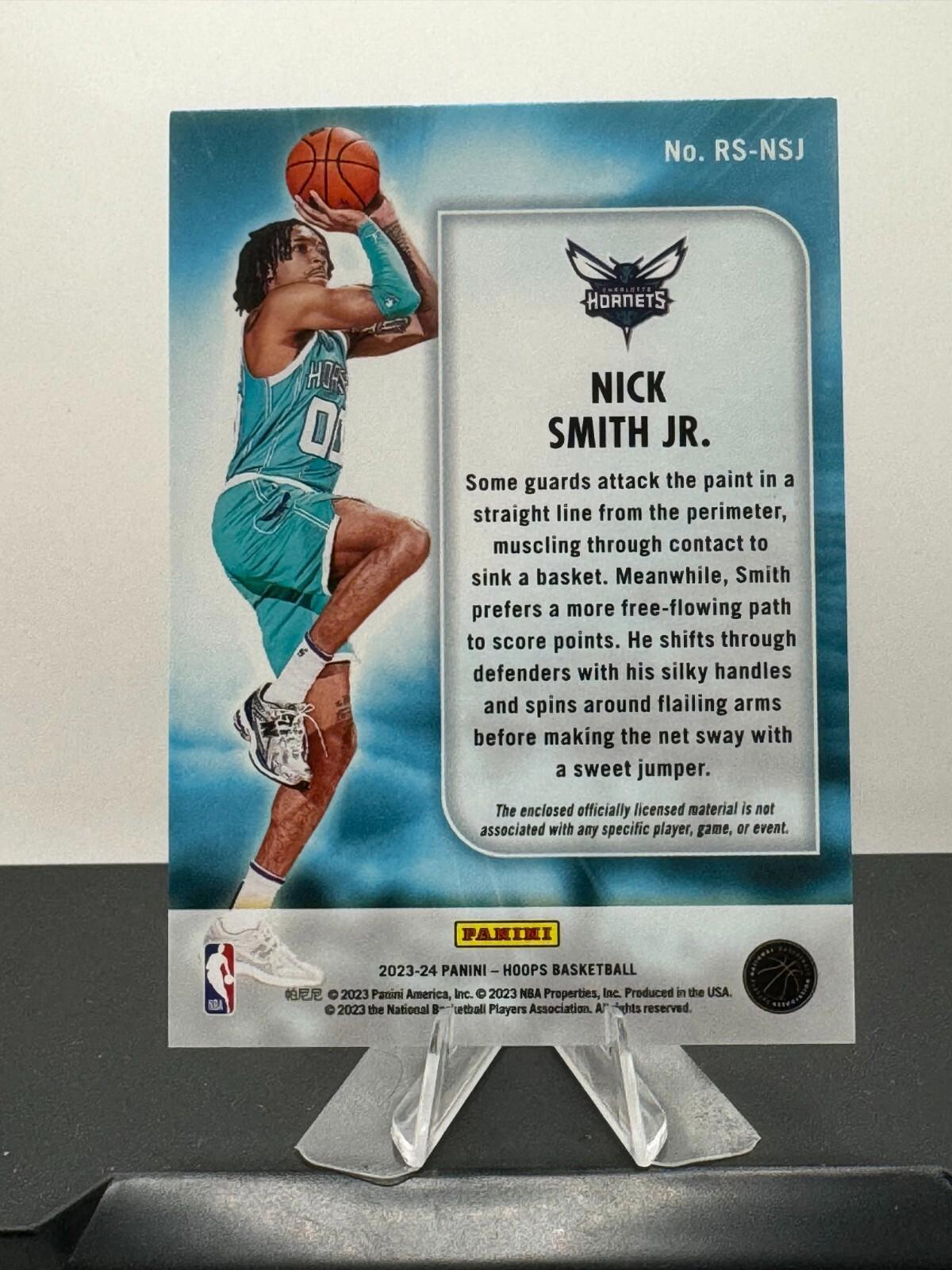 2023-24 Panini Hoops - Nick Smith Jr. #RS-NSJ - Rise N Shine Swatch