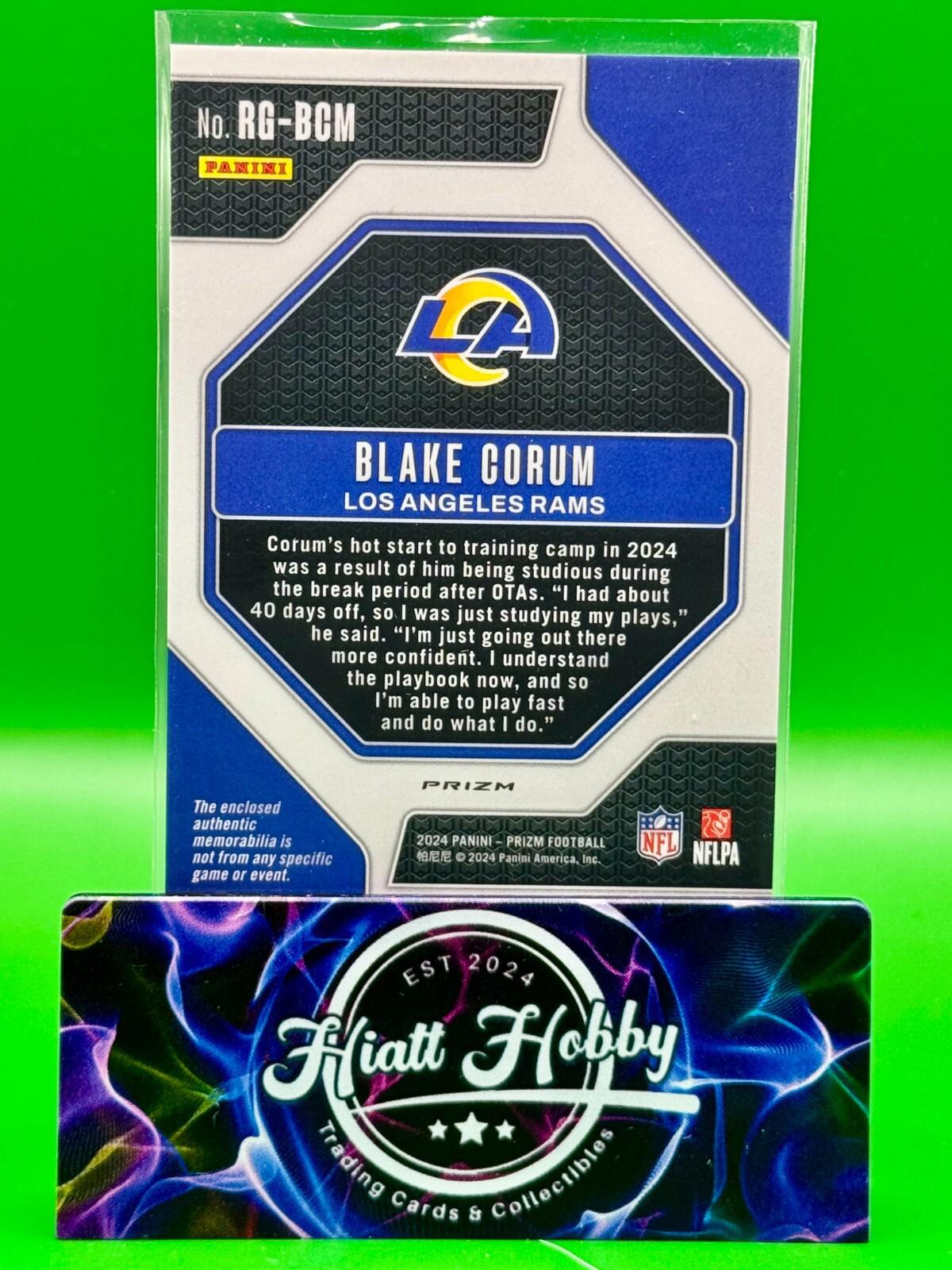 2024 Panini Prizm - Rookie Gear Pink Prizm #RG-BCM Blake Corum (MEM, RC)