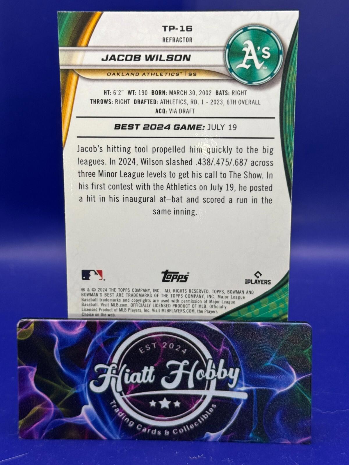 2024 Bowman's Best Baseball - Jacob Wilson #TP-16 - Refractor