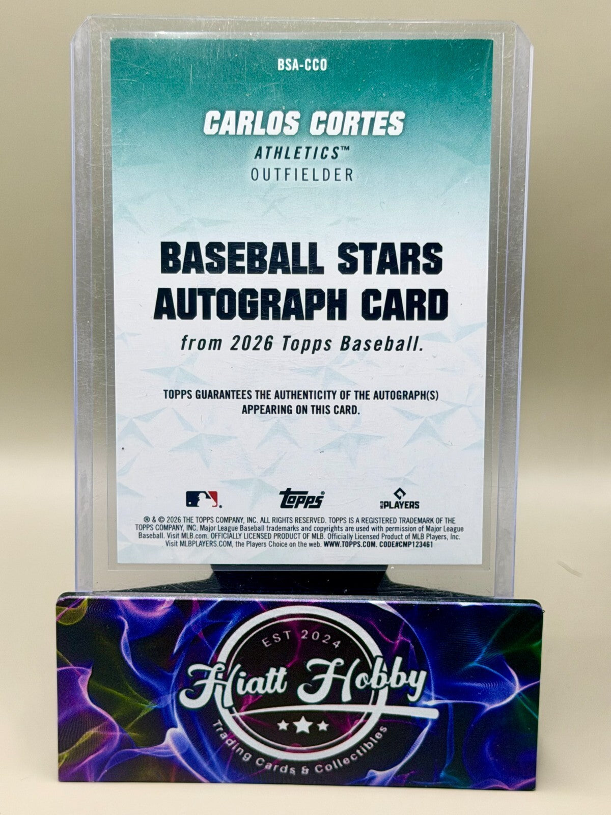 2026 Topps Series 1 - Baseball Stars Autographs Carlos Cortes #BSA-CCO (AU, RC)
