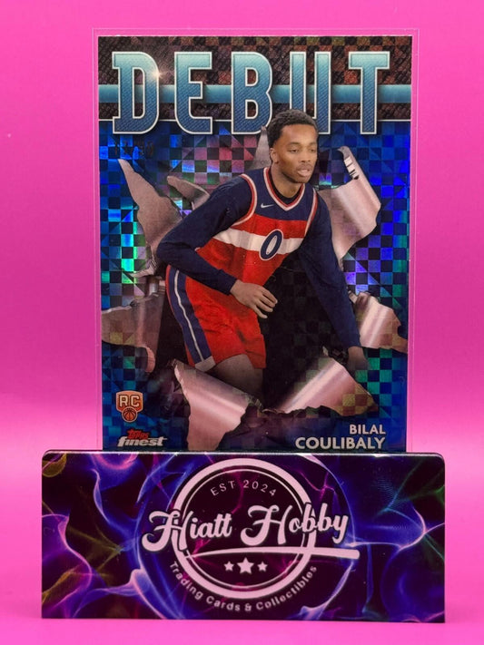 2023 Topps Finest Basketball - Bilal Caulibaly #D-5 - Debut - Blue Checker /99