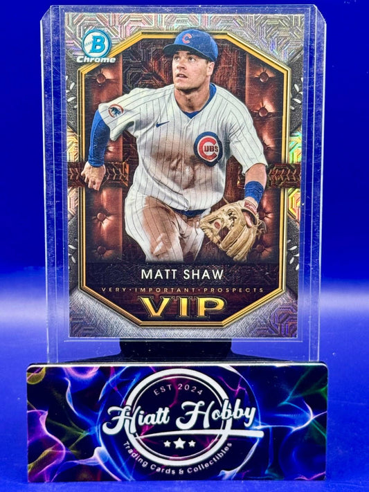 2025 Bowman Chrome - Matt Shaw #VIP-6 - Very Importan Prospects - Mojo Refractor