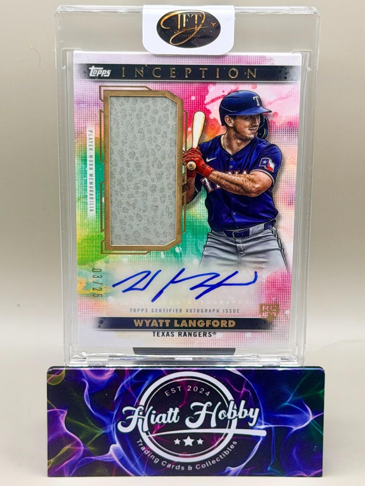 2024 Topps Inception - Wyatt Langford - Batting Glove RPA /25 (AU, MEM, RC)
