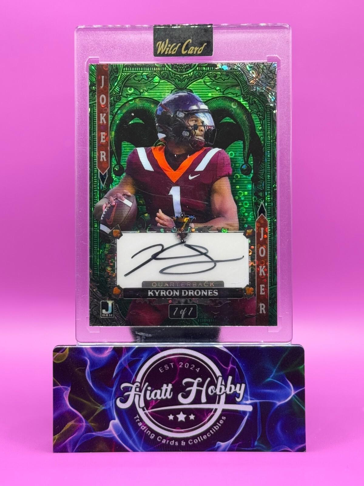 2024 Wild Card 7-Card Stud - Kyron Drones - Green Joker - 1/1 Auto CASE HIT