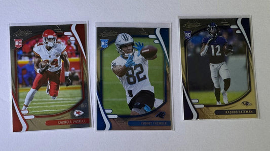 2020 Panini Absolute Football Rookies - Lot of 3
