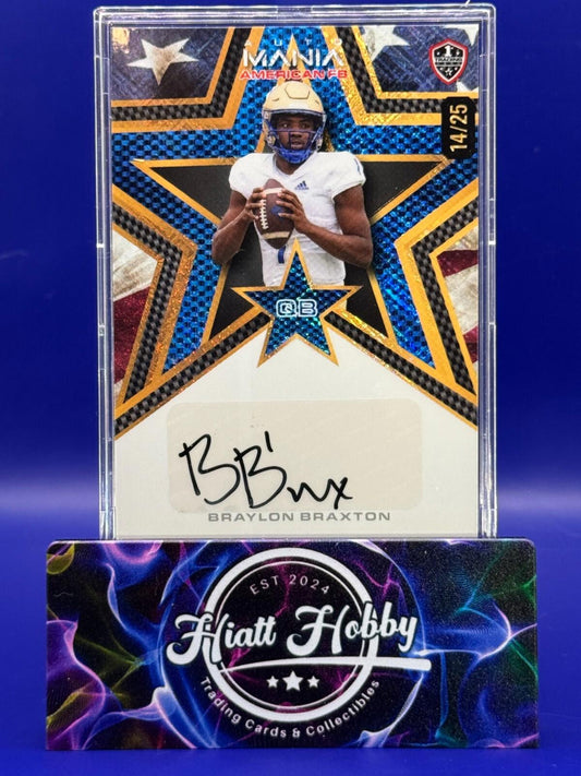2024 Wild Card Auto Mania - Braylon Braxton #AMAS-BB - American Flag /25