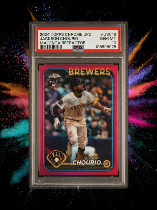 2024 Topps Chrome Update - Jackson Chourio #USC18 - Magenta /399 - PSA 10