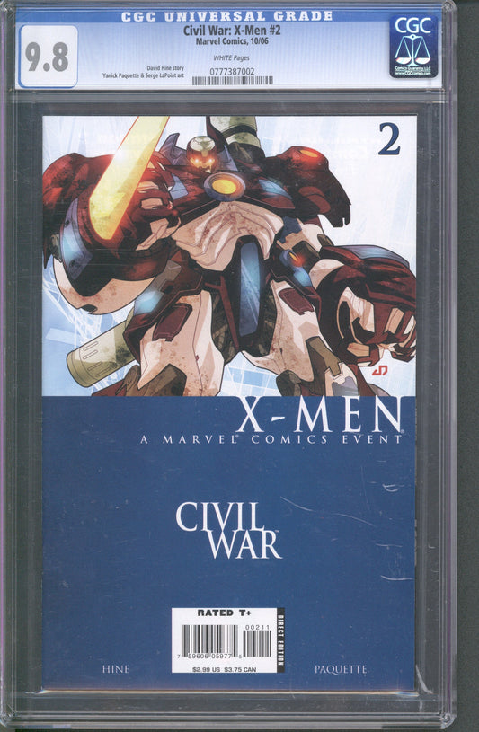 Civil War: X-Men #2 (10/06) Graded CGC 9.8