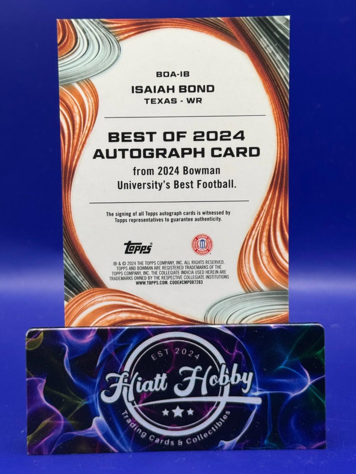 2024 Bowman's Best U Football - Isaiah Bond #BOA-IB - Auto