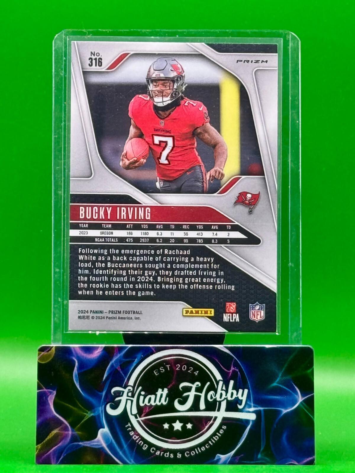 2024 Panini Prizm - Rookies Bucky Irving #316 Red White & Blue Prizm (RC)