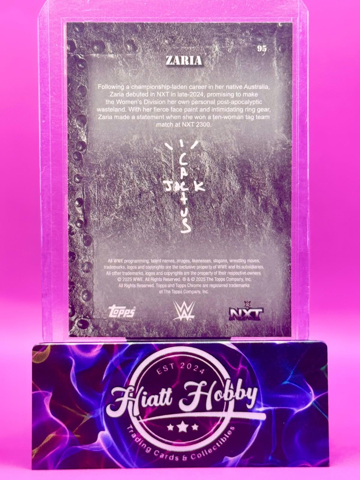 2025 Topps Chrome Cactus Jack WWE - Zaria #95 - Red & Black Plaid Refractor