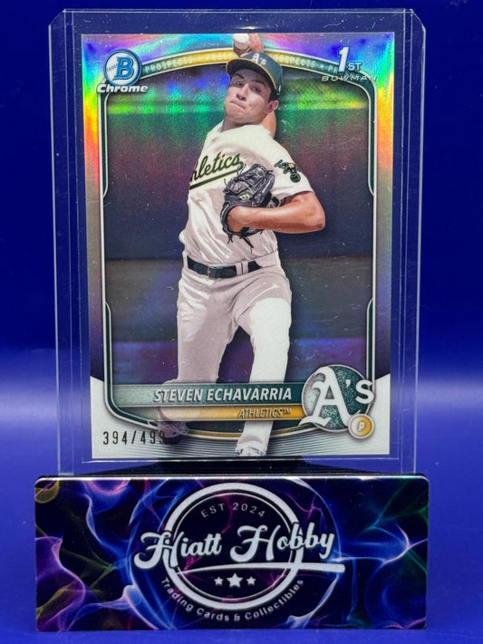 2025 Bowman Chrome - Steven Echavarria #BCP-73 - Refractor /499 (RC)