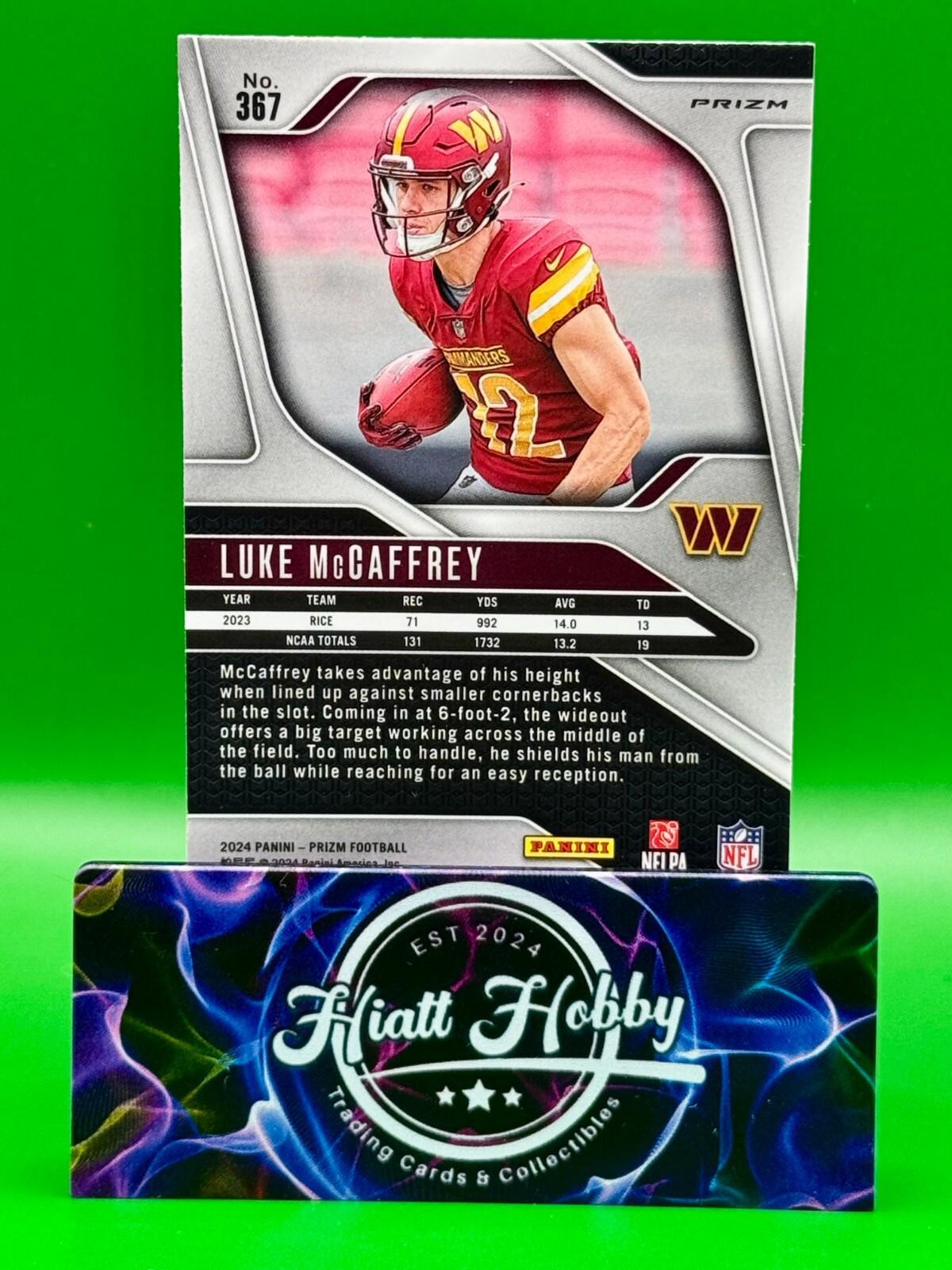 2024 Panini Prizm - Rookies Silver Prizm #367 Luke McCaffrey (RC)