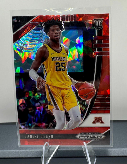 2020 Panini Prizm Draft Picks - Daniel Oturu Red Cracked Ice Prizm #73
