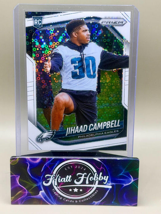 2025 Panini Prizm Football - #334 Jihaad Campbell - White Disco Prizm (RC)
