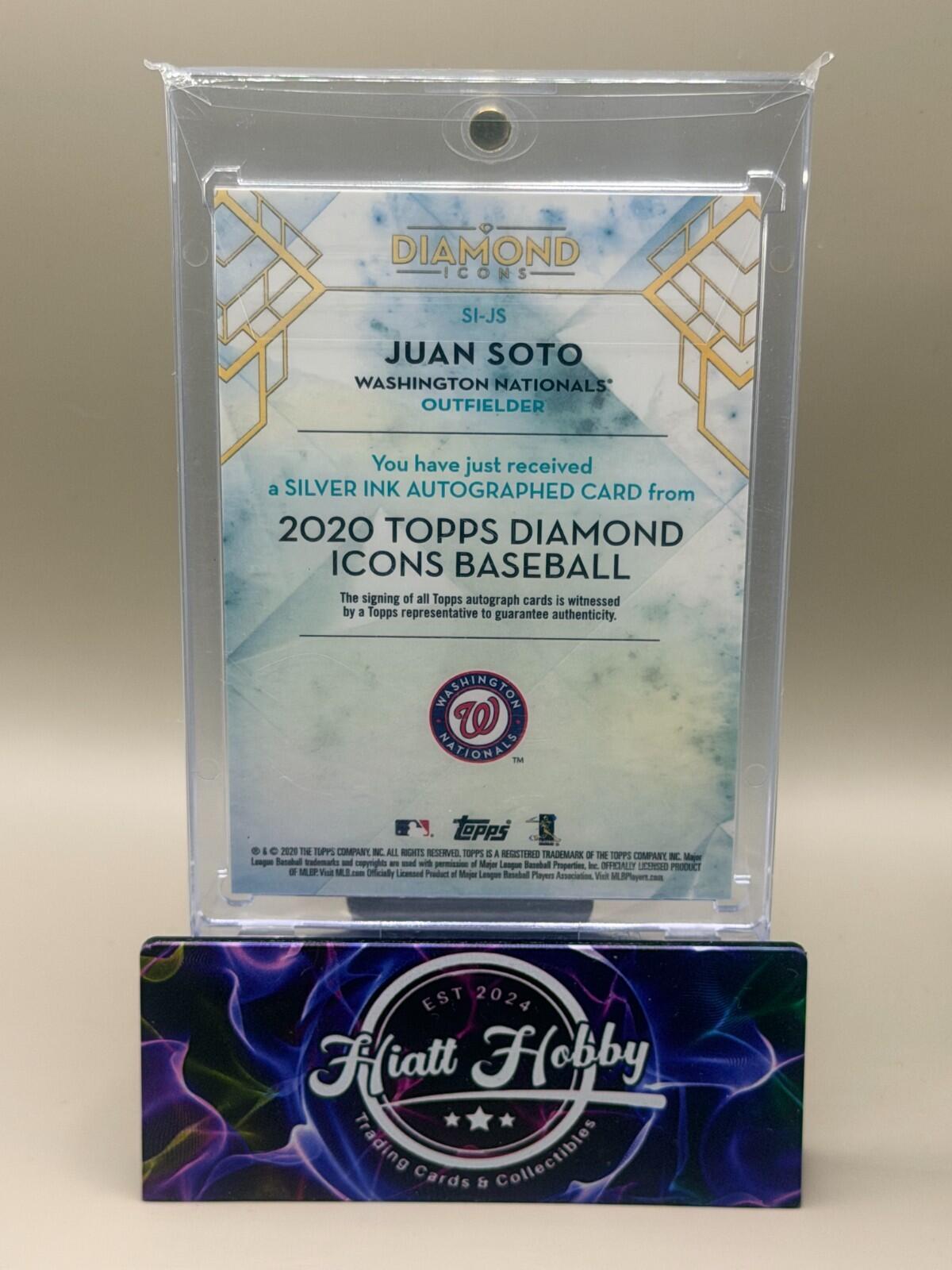 2020 Topps Diamond Icons Baseball - Juan Soto - Silver Auto /25