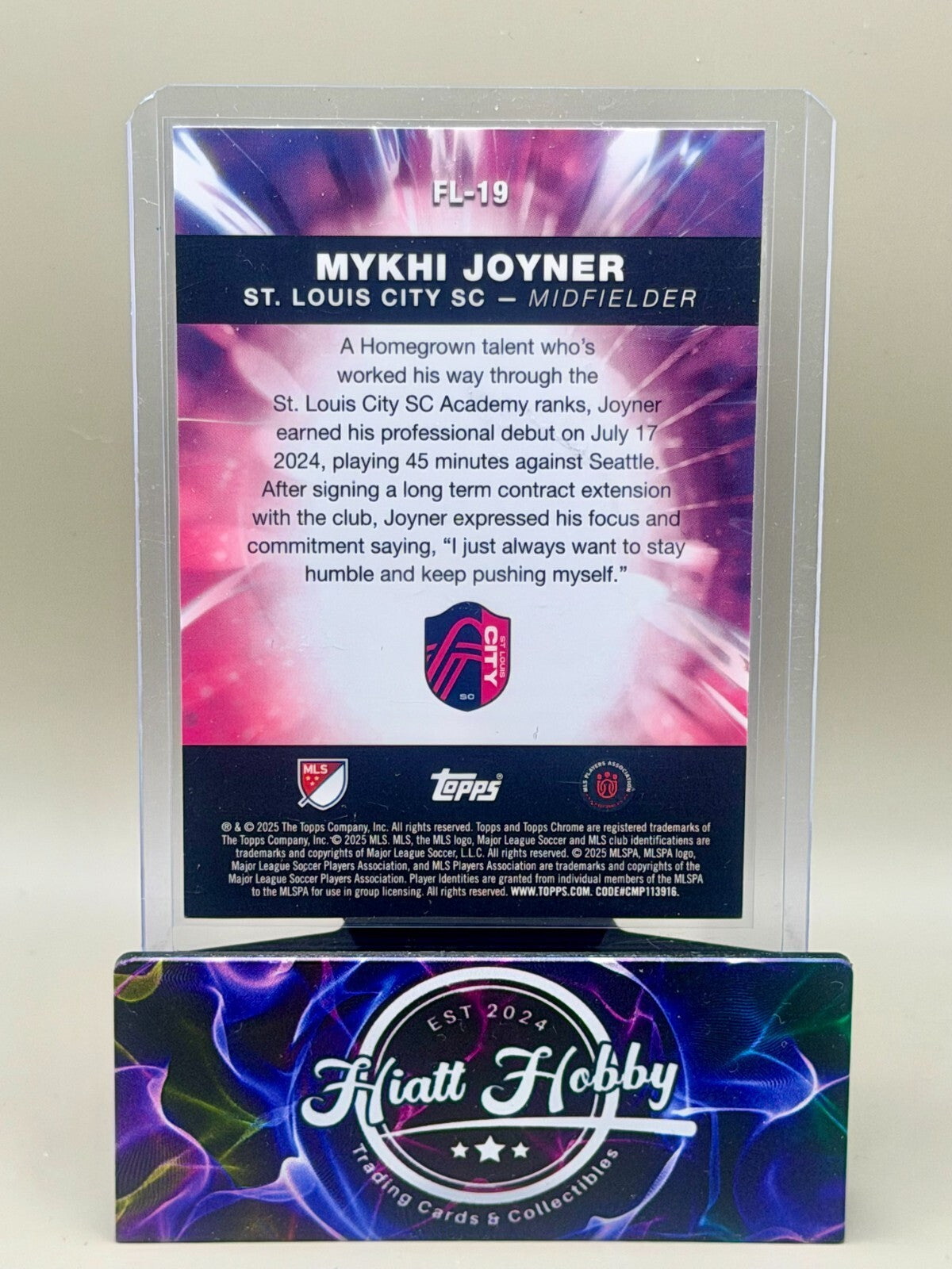 2025 Topps Chrome MLS Soccer - #FL-19 Mykhi Joyner - Fast Lane (RC)