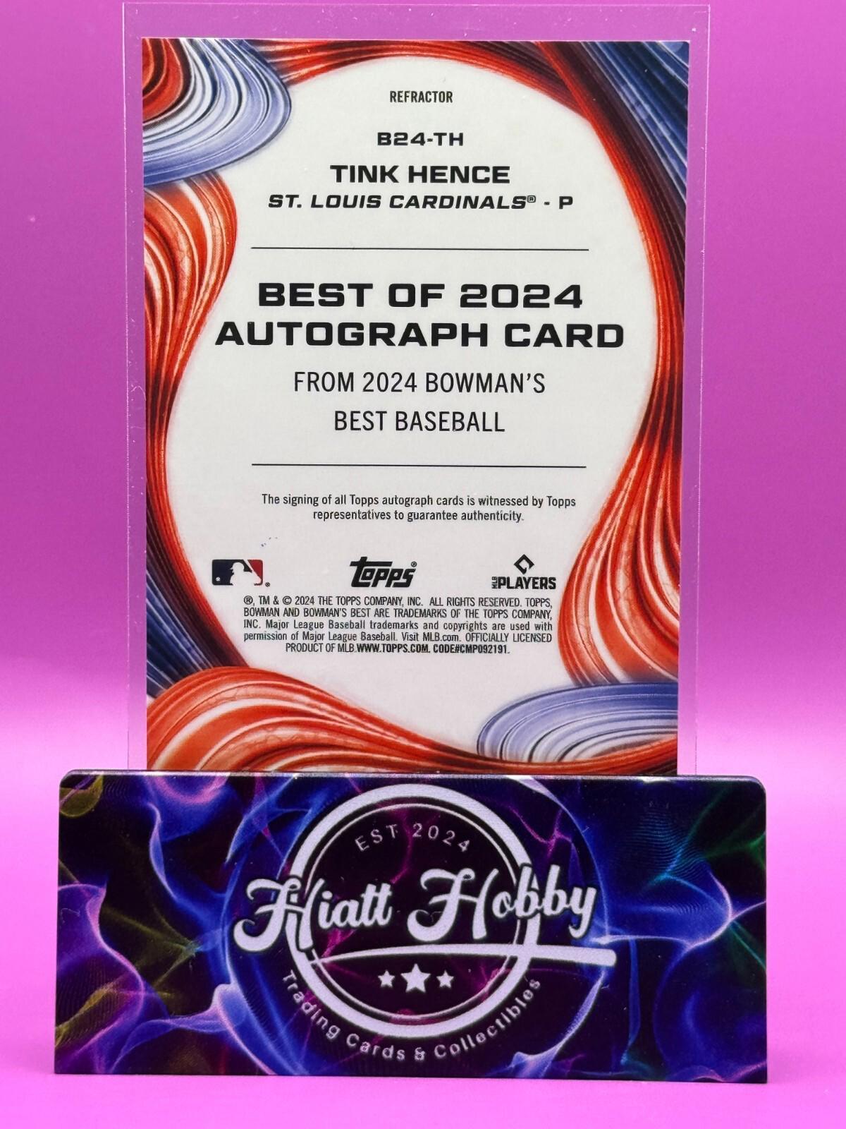 2024 Bowman's Best - Tink Hence #B24-TH - Refractor Auto (RC, AU)