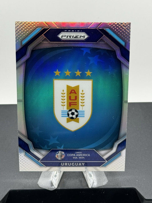 2024 PRIZM COPA AMERICA URUGUAY TEAM BADGE SILVER PRIZM #9