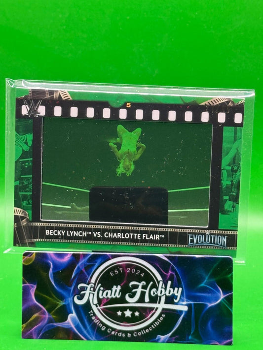 2021 Topps WWE - Becky Lynch /Charlotte Flair #FS-BC - Green Film Strip /99