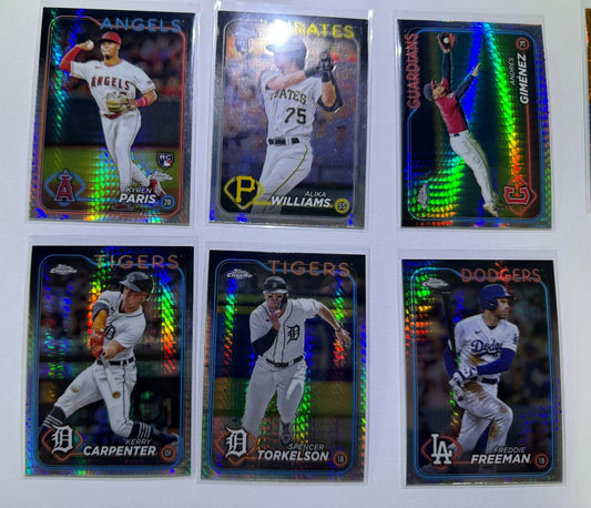 2024 Topps Chrome X-Fractors - LOT of 6!