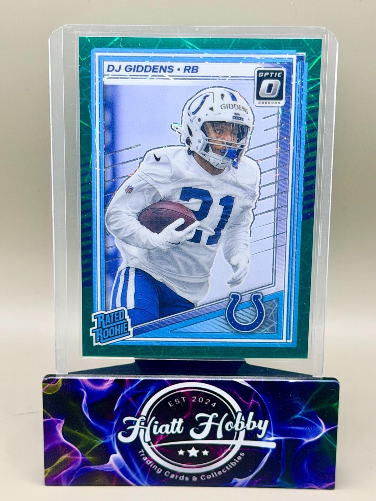 2025 Panini Donruss Optic - #258 DJ Giddens - Green Velocity (RC)
