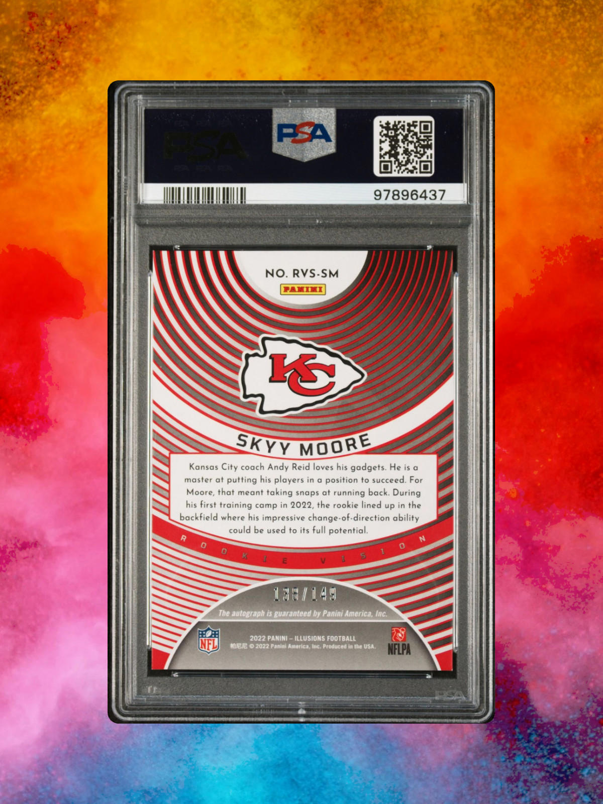 2022 Panini Illusions - Rookie Vision Signatures #RVS-SM Skyy Moore /149 PSA 9
