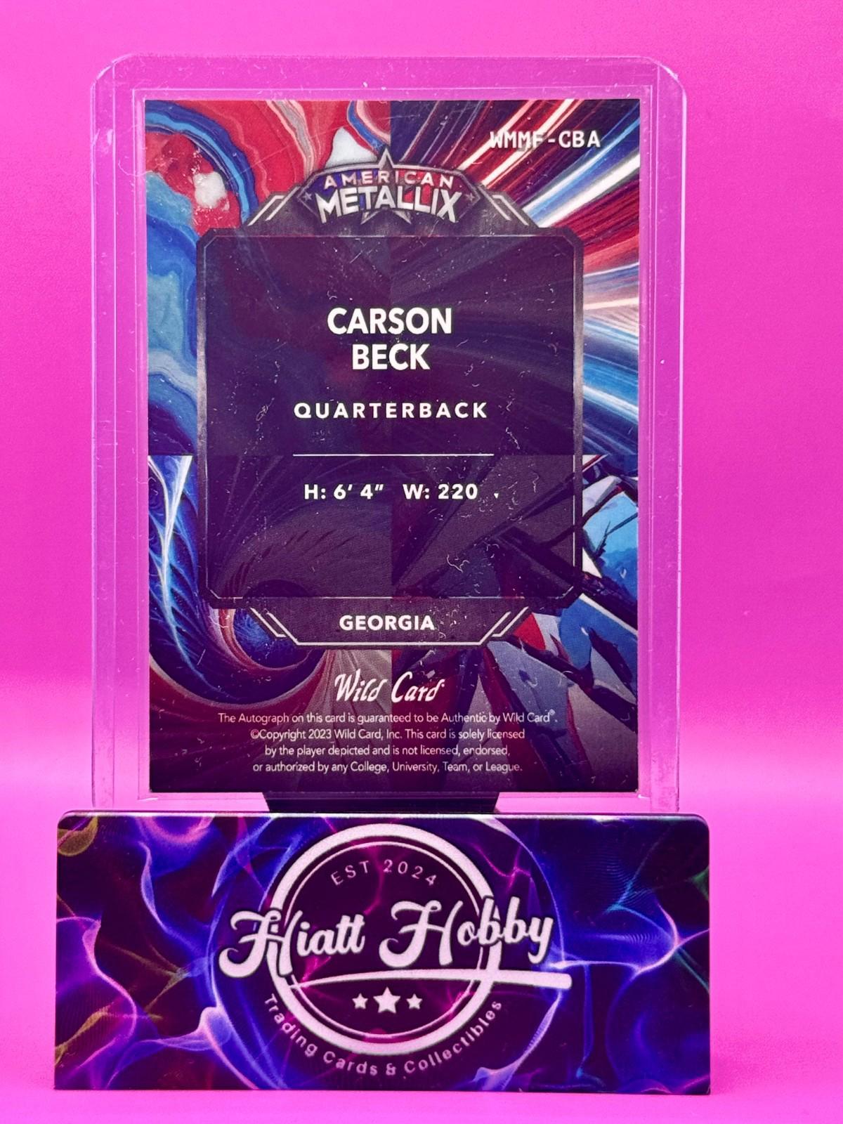 2023 Wild Card Metallix - Carson Beck #WMMF-CBA - Red Megafractal Auto 1/1