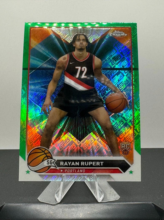 2023-24 Topps Chrome - #155 Rayan Rupert (RC) - Green Logofractor