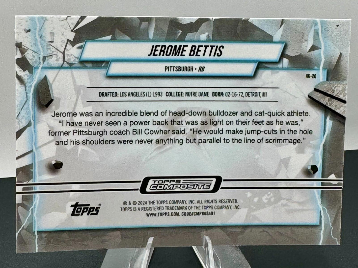 2023 Topps Composite - Resurgence Checkerboard Refractor - Jerome Bettis #RG-20