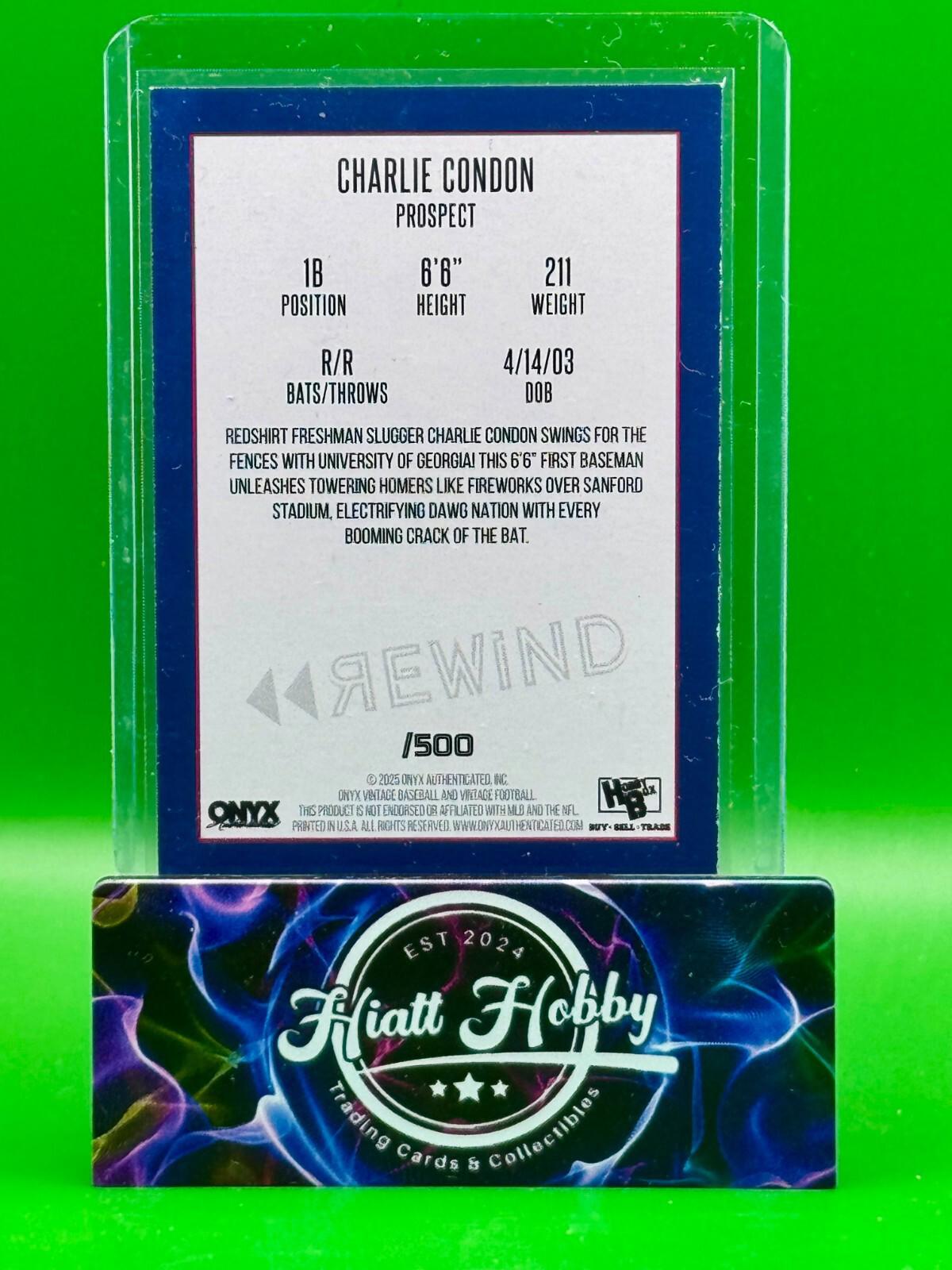 2024 Onyx Holiday Cards - Charlie Condon - Green /500