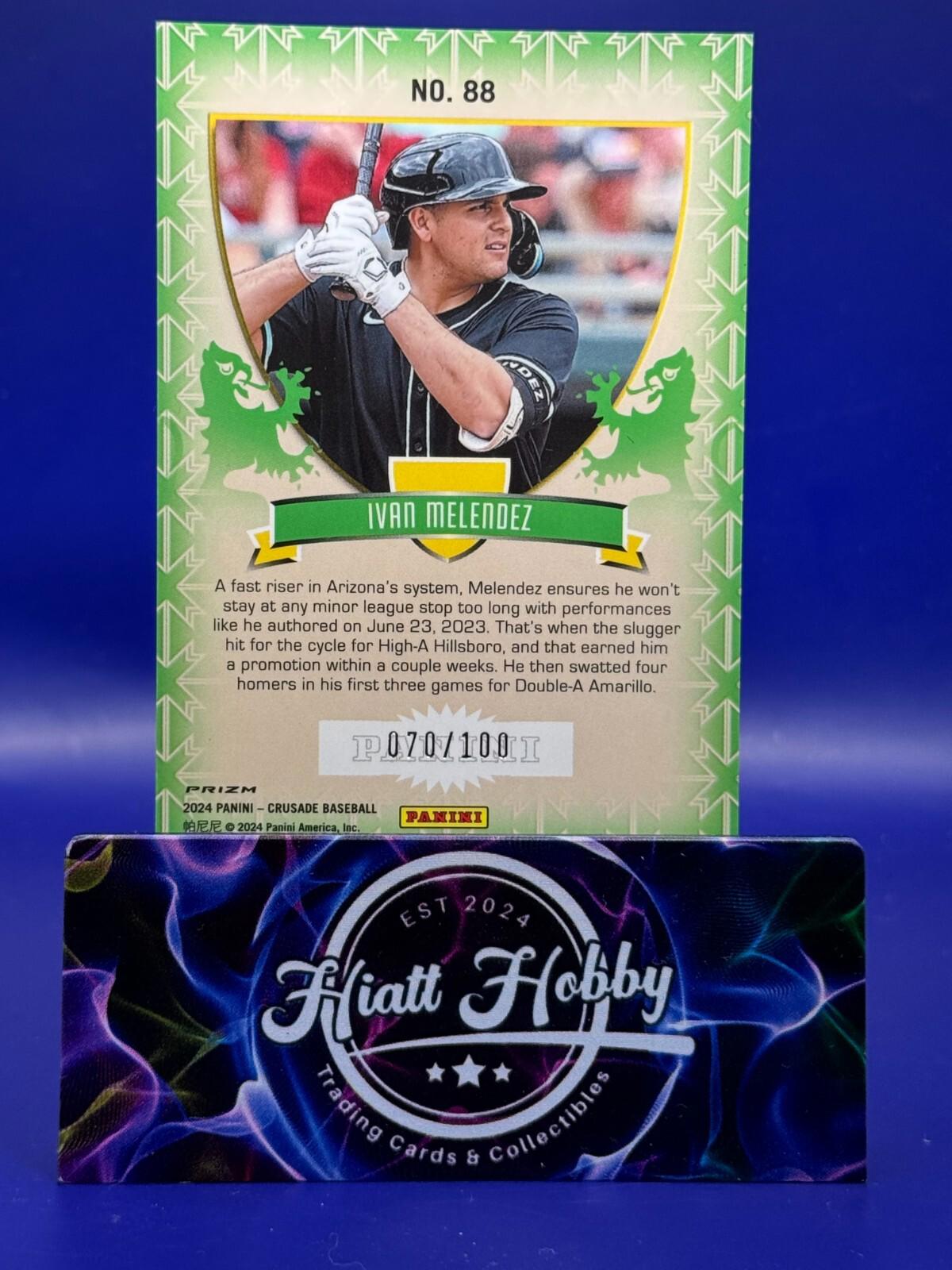 2024 Panini Crusade - Crusade Purple #88 Ivan Melendez /100 (RC)