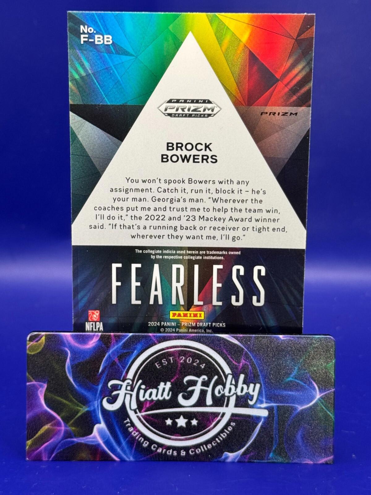 2024 Panini Prizm Draft Picks - Fearless Red Ice Prizm #F-BB Brock Bowers (RC)