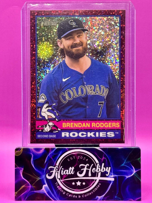 2025 Topps Herritage - Brendan Rodgers #293 - Burgundy Sparkle Refractor