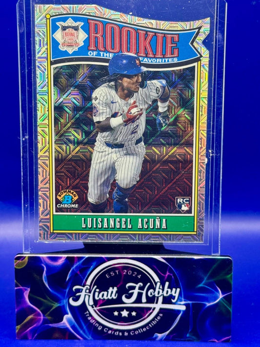 2025 Bowman Chrome - Luisangel Acuna #ROY-4 - ROY Favorites - Mojo Refractor