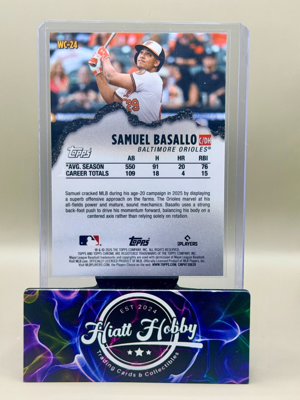 2026 Topps Chrome - #WC-24 Samuel Basallo - Wrecking Crew (RC)