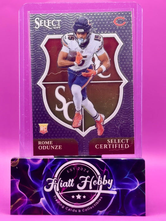 2024 Panini Select - Select Certified Rookies Rome Odunze #10 (RC)
