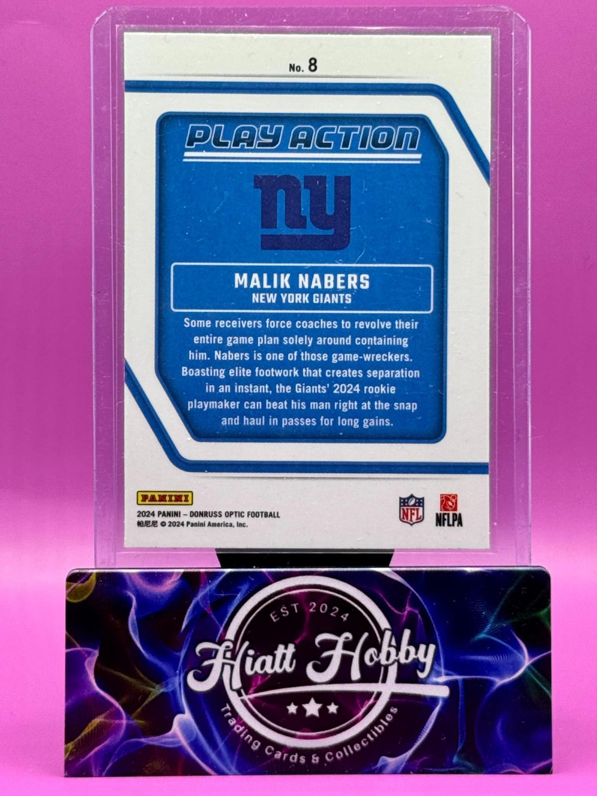 2024 Panini Donruss Optic - Malik Nabers #8 - Play Action
