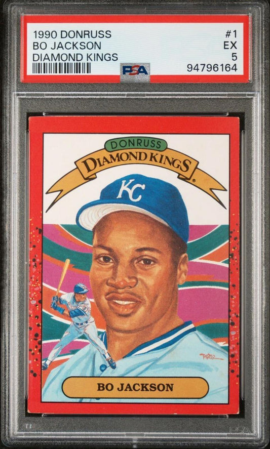 1990 Donruss - Diamond Kings #1 Bo Jackson PSA 5