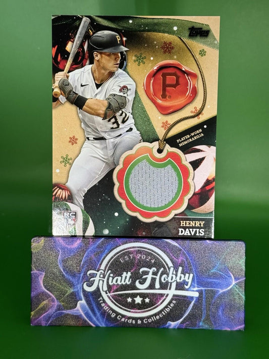 2024 Topps Holiday Relic Card #RC-HD Henry Davis Rookie Pittsburgh Pirates