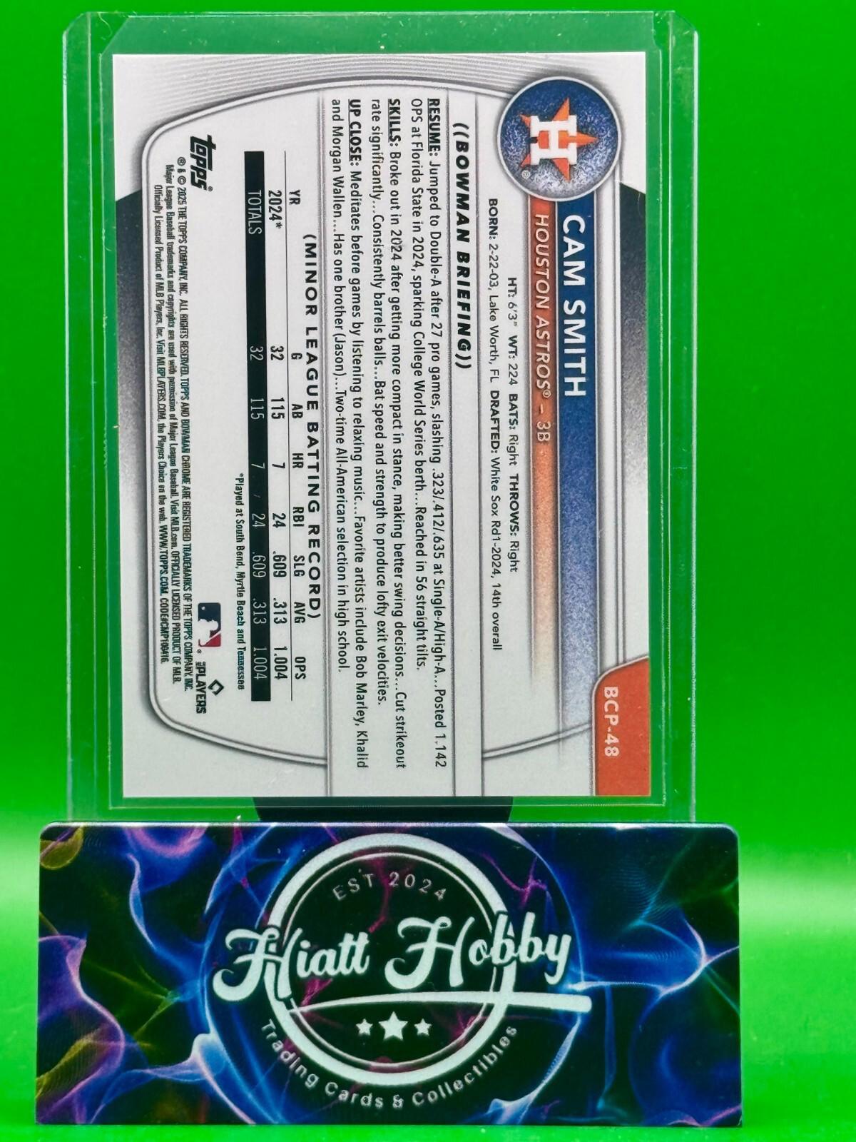 2025 Bowman Chrome - Cam Smith #BCP-48 - Lava Refractor /399