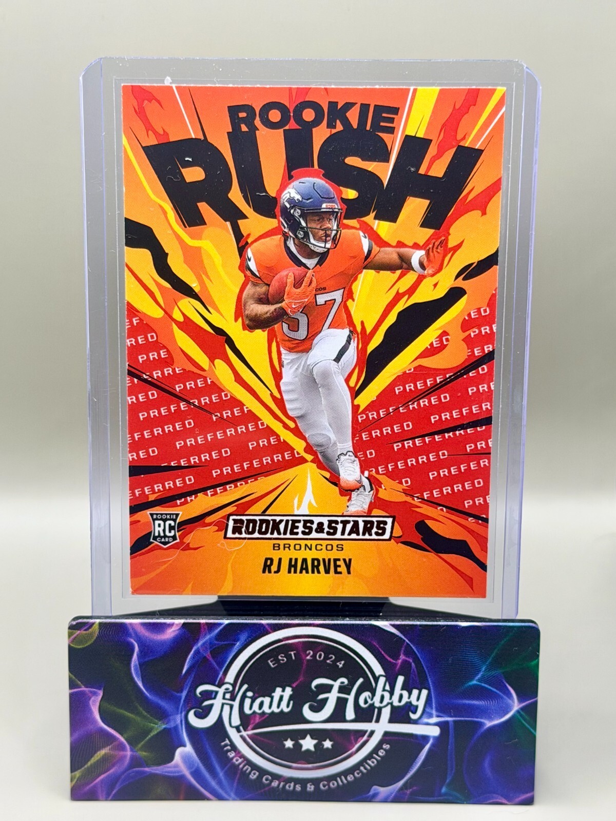 2025 Panini Rookies and Stars - #15 RJ Harvey - Rookie Rush - Preferred (RC)